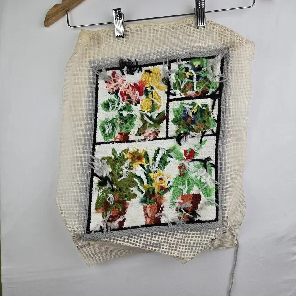 Vintage Greenhouse Needlepoint Unfinished By Caron.‎ Read